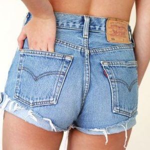 Vintage Levi high waist denim shorts